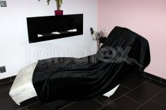 Deka mikro - černá hladká Přehoz na postel a deky - Deky - 200x220