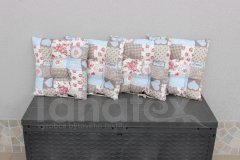 Sedák de luxe Modrý patchwork Sedáky - sedák klasik