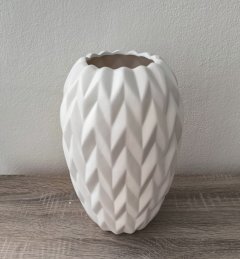 Váza bílá se vzorem velká Dekorační vázy