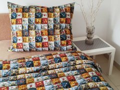 Povlečení Patchwork 3D Ložní povlečení - bavlněný satén
