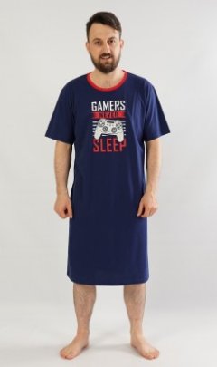Pánská noční košile s krátkým rukávem Hra 3