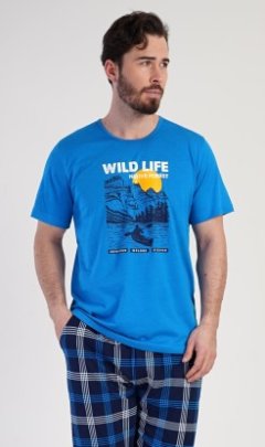 Pánské pyžamo kapri Wild life 1