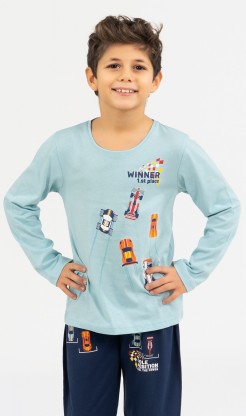 Dětské pyžamo dlouhé Formule - Chlapecká pyžama s dlouhým rukávem